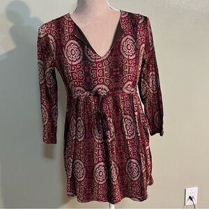 Axcess Liz Taylor Co Y2K Vintage Empire Waist Boho Multicolor Top Lined M